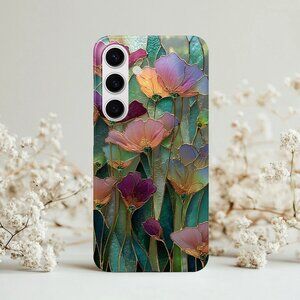 Floral Stained Glass Luxe Samsung Galaxy S25,S24 (Plus,Ultra) Phone Case